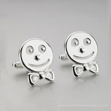 Unique Design Men Cufflinks Wholesale Make Custom High End Silver Cufflinks